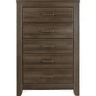Juararo 5 Drawer Chest-Dark Brown