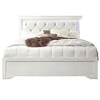 Pompei Metallic White King Bed