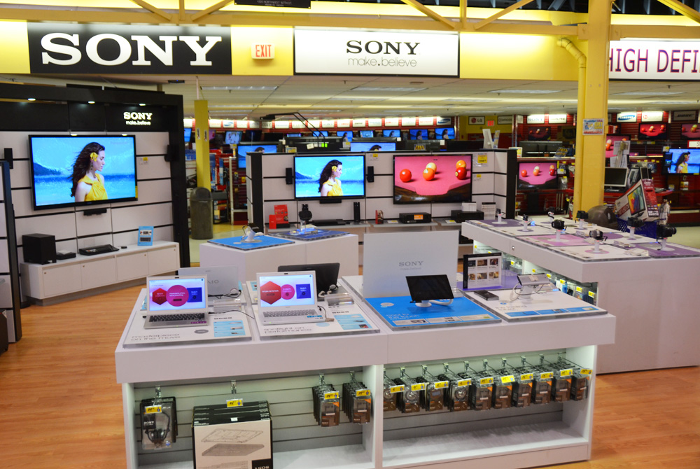 Sony Sony section in one of our stores