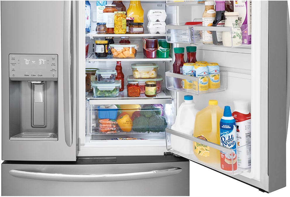 fridge one door open